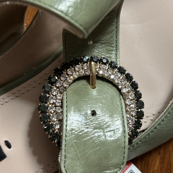 ZARA NWT BEJEWELLED LEATHER BALLERINAS size 40 - Picture 7 of 9